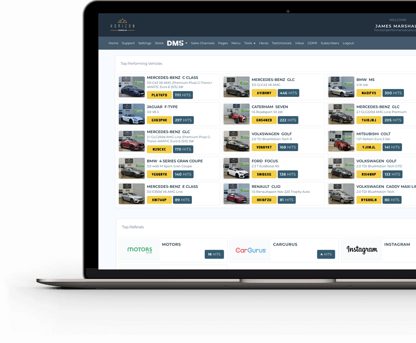 Car Dealer 5 Insight shown inside the dealer platform